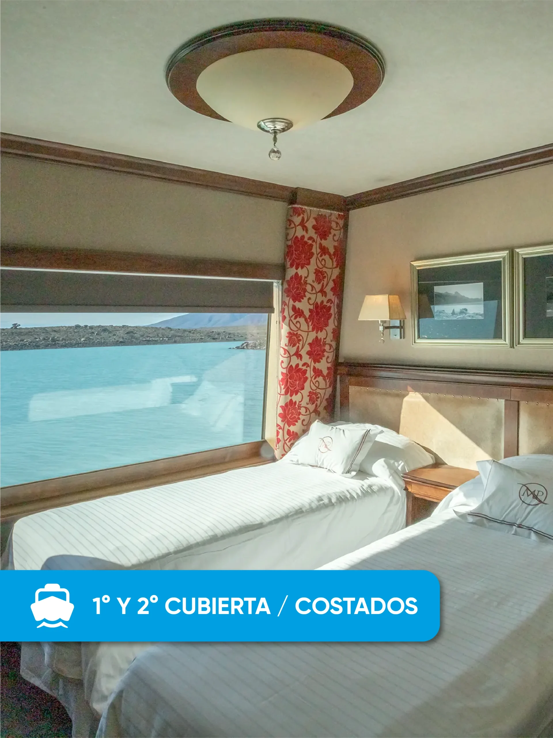 Baño del camarote Deluxe del catamarán, Espíritu de los Glaciares