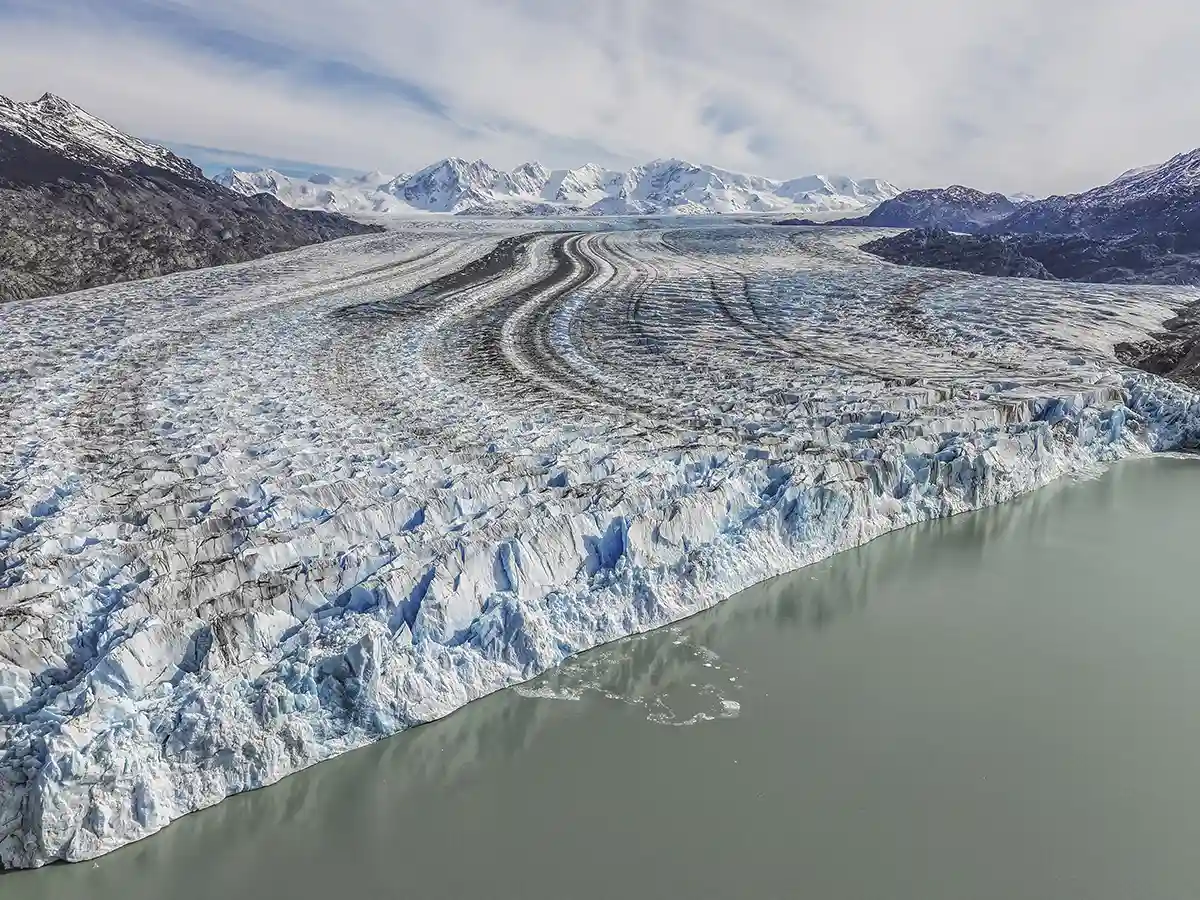 Cara sur del Glaciar Viedma desde el Lago Viedma, El Chaltén